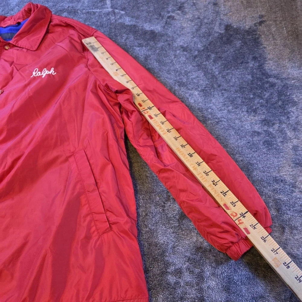 Polo Ralph Lauren New York State Champs Coach Jacket Mens L Tall Red P Wing 67